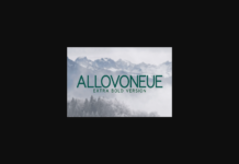 Allovoneue Extra Bold Font Poster 1