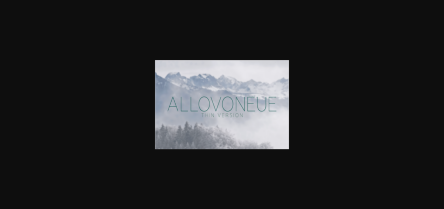Allovoneue Thin Font Poster 3