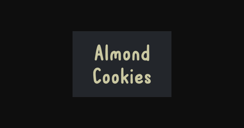 Almond Cookies Font Poster 3