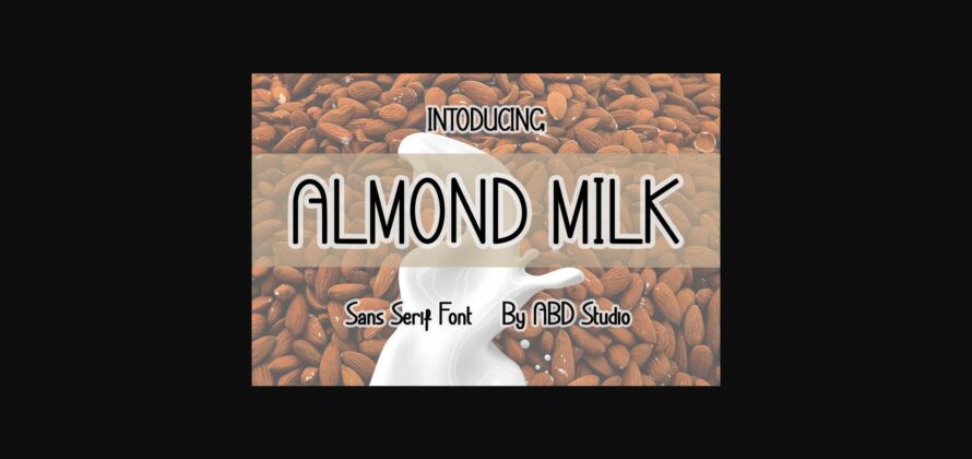 Almond Milk Font Poster 3