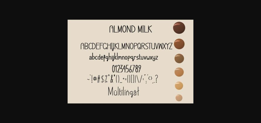 Almond Milk Font Poster 9