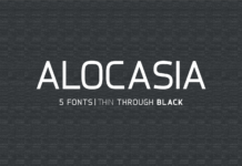 Alocasia Font Poster 1