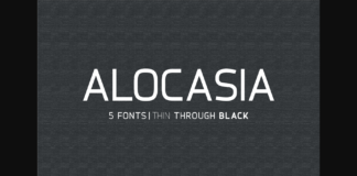 Alocasia Font Poster 1