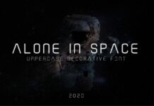 Alone in Space Font Poster 1