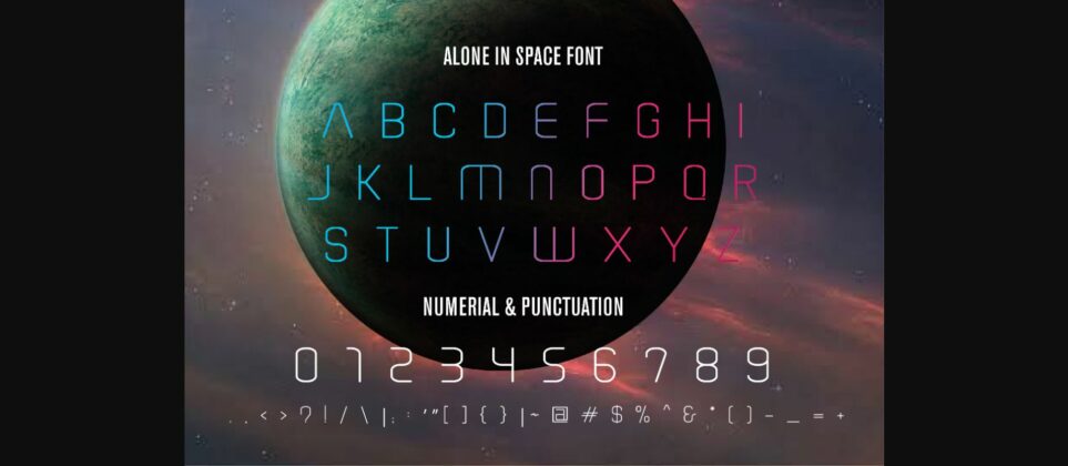 Alone in Space Font Poster 2