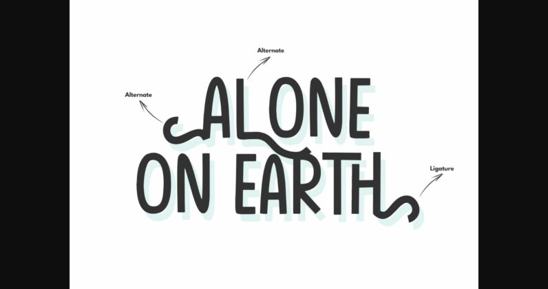 Alone on Earth Font Poster 3