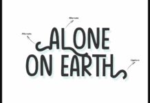 Alone on Earth Font Poster 1