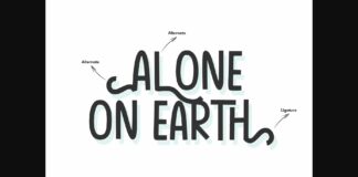 Alone on Earth Font Poster 1