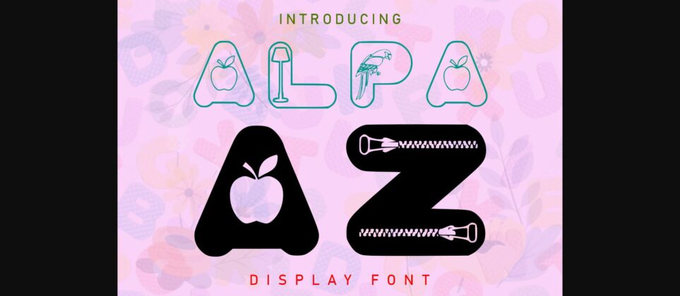 Alpa AZ Font Poster 3