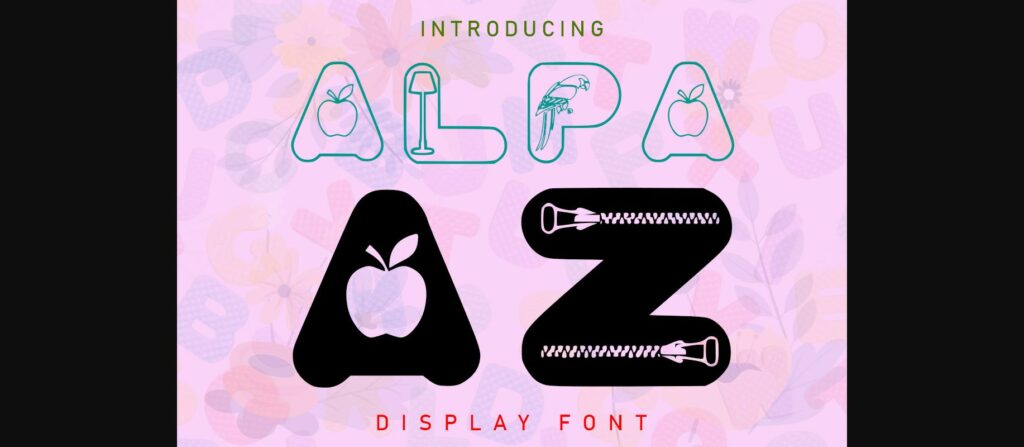 Alpa AZ Font Poster 1