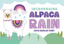Alpaca Rain Font Poster 1
