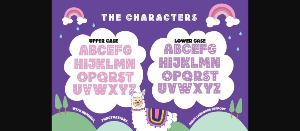 Alpaca Rain Font Poster 4