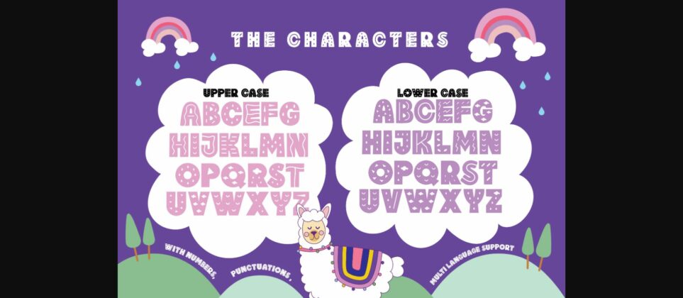 Alpaca Rain Font Poster 4
