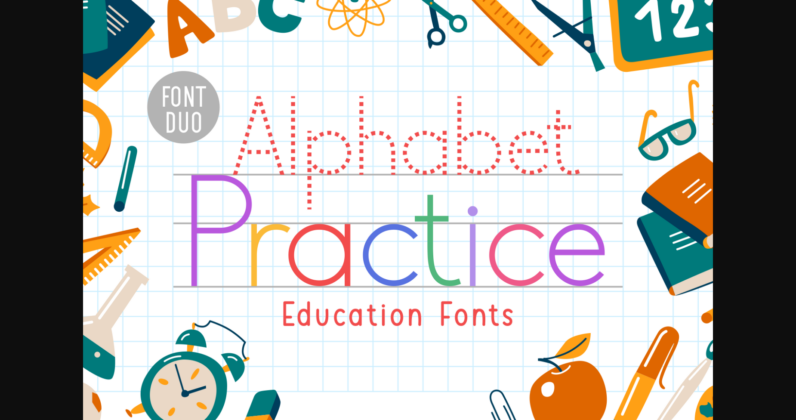 Alphabet Practice Font Poster 3