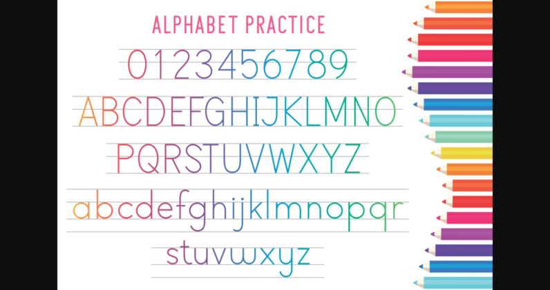 Alphabet Practice Font Poster 4