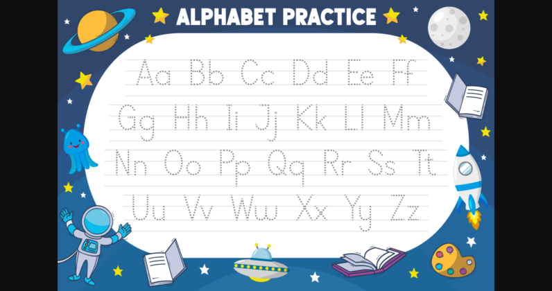 Alphabet Practice Font Poster 8