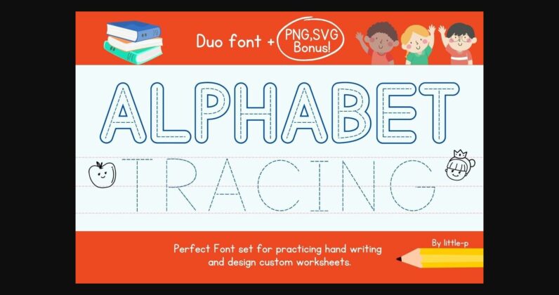 Alphabet Tracing Font Poster 3