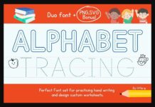 Alphabet Tracing Font Poster 1
