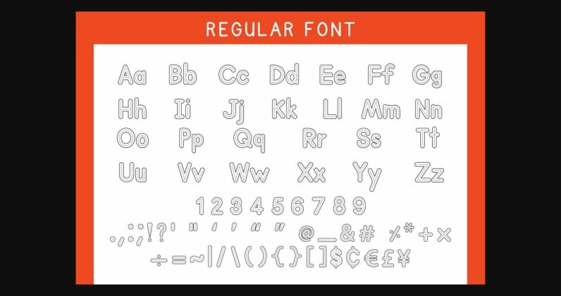 Alphabet Tracing Font Poster 4