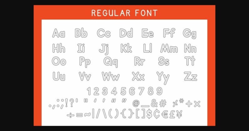 Alphabet Tracing Font Poster 4