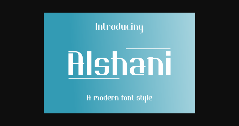 Alshani Font Poster 3