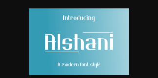 Alshani Font Poster 1