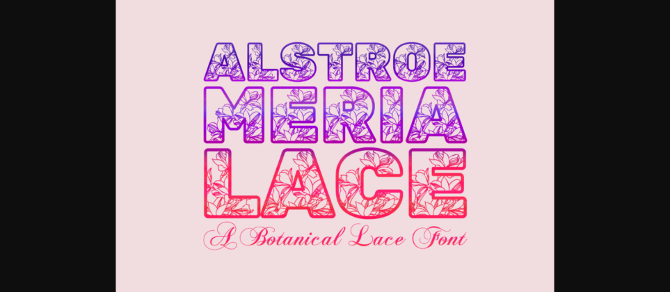 Alstroemeria Lace Font Poster 3