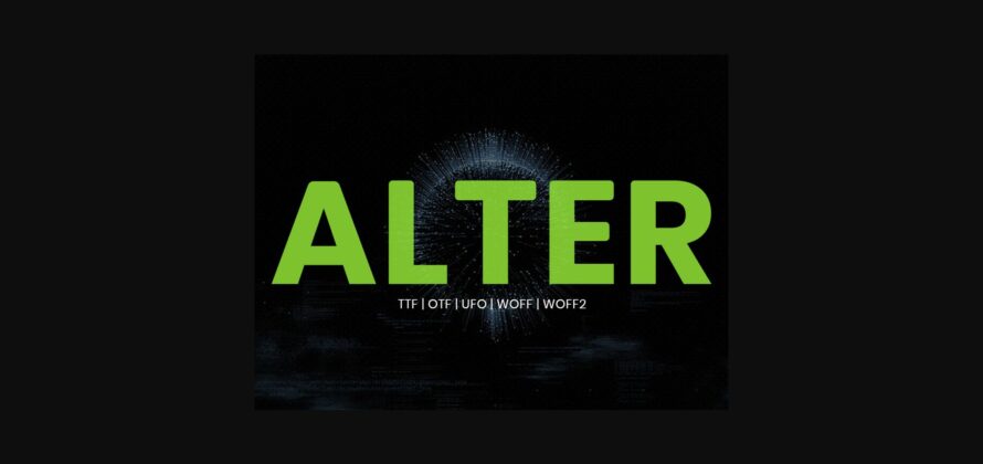 Alter Font Poster 1