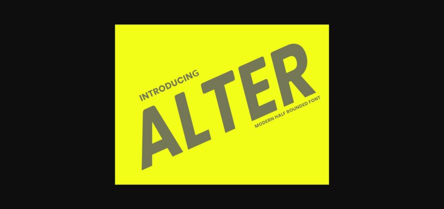 Alter Font Poster 4