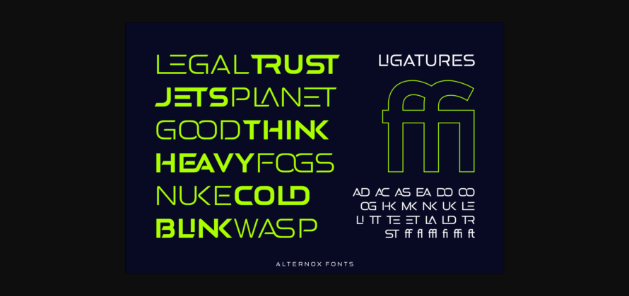 Alternox Font Poster 10