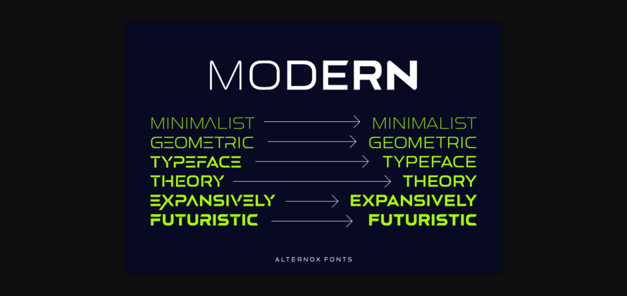 Alternox Font Poster 4