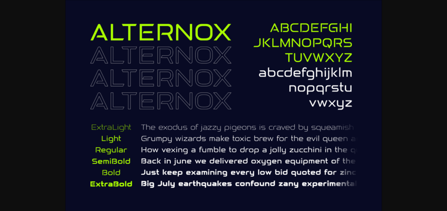 Alternox Font Poster 9