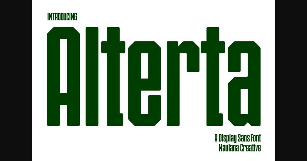 Alterta Font Poster 1