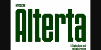 Alterta Font Poster 1