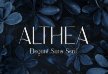 Althea Font Poster 1