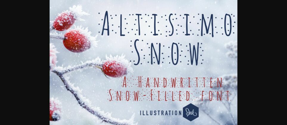 Altisimo Snow Font Poster 3