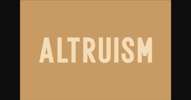 Altruism Font Poster 3