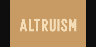 Altruism Font Poster 1