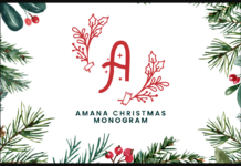 Amana Christmas Monogram Font Poster 1