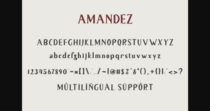 Amandez Font Poster 8