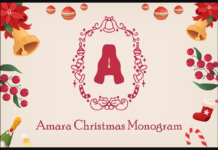 Amara Christmas Monogram Font Poster 1