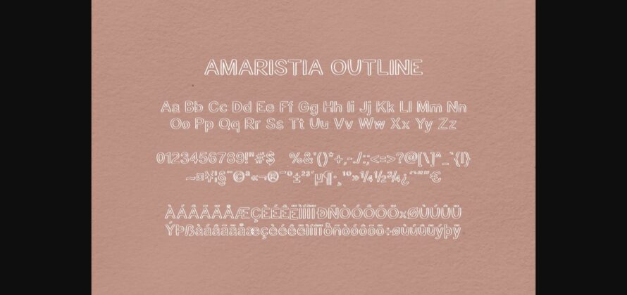 Amaristia Font Poster 4