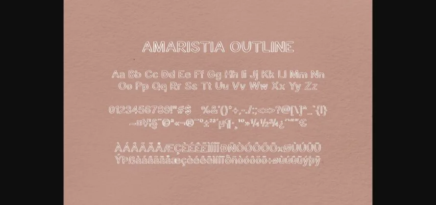 Amaristia Font Poster 2