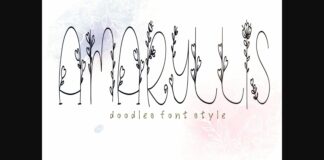 Amaryllis Font Poster 1