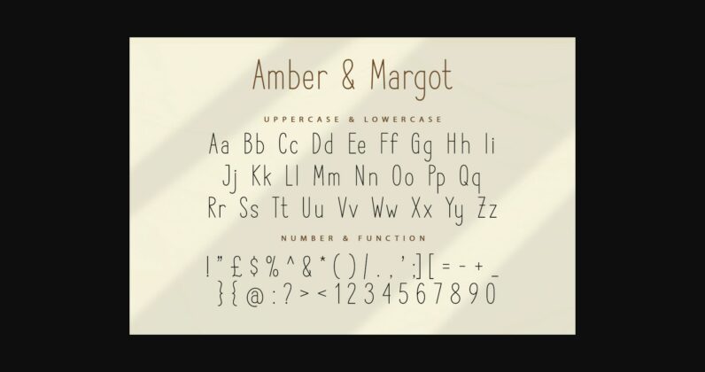 Amber & Margot Font Poster 10