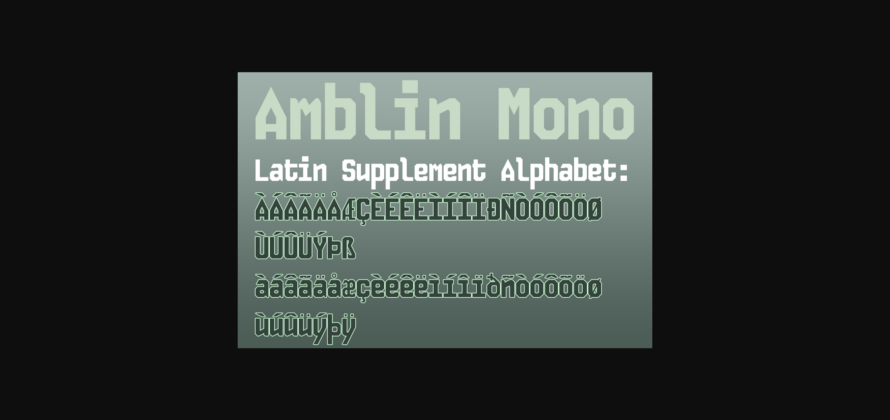 Amblin Mono Font Poster 9