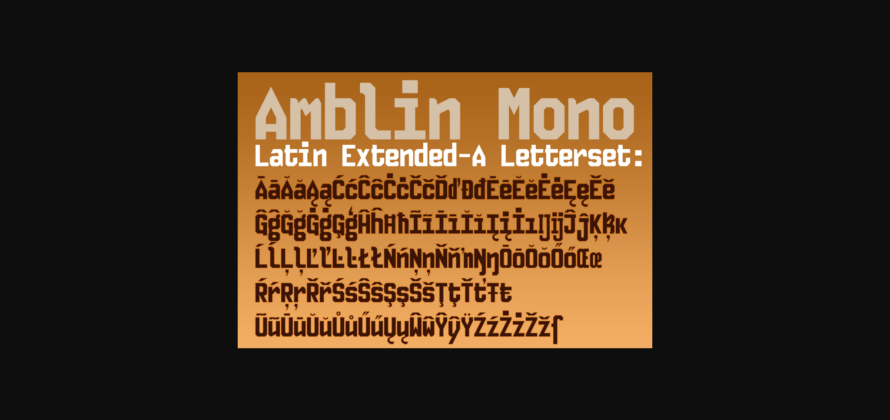 Amblin Mono Font Poster 11