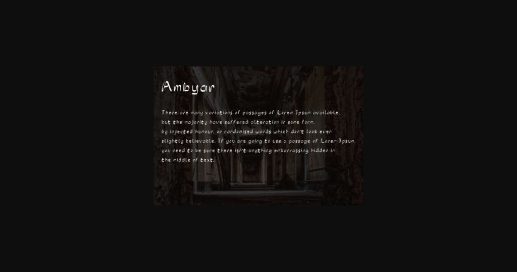 Ambyar Font Poster 6