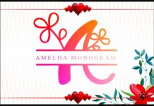 Amelda Monogram Font Poster 1