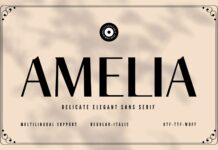 Amelia Font Poster 1